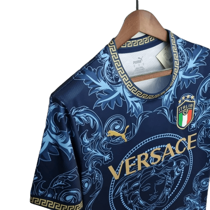 ITALY X VERSACE 2022 CONCEPT (BLUE) HOME SHIRT - Shirt - False9Fits